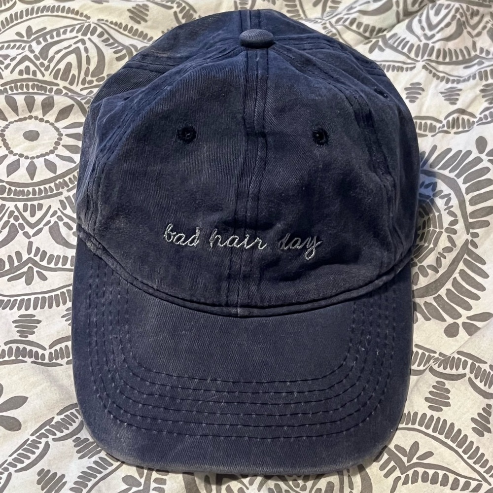 ‘Bad Hair Day’ Adjustable Blue Hat